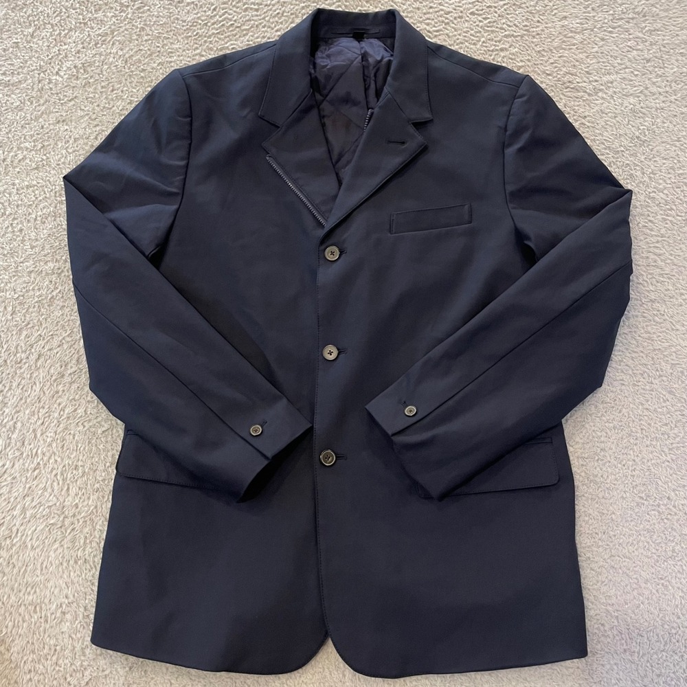 J Crew Destination Stretch Performance Blazer Mens M Blue Primaloft Quilt Lined